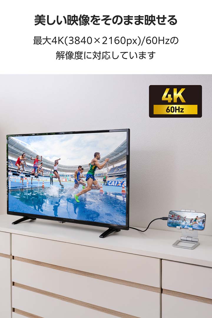 USB Type-C(TM) - HDMI(R)変換ケーブル | エレコムダイレクトショップ