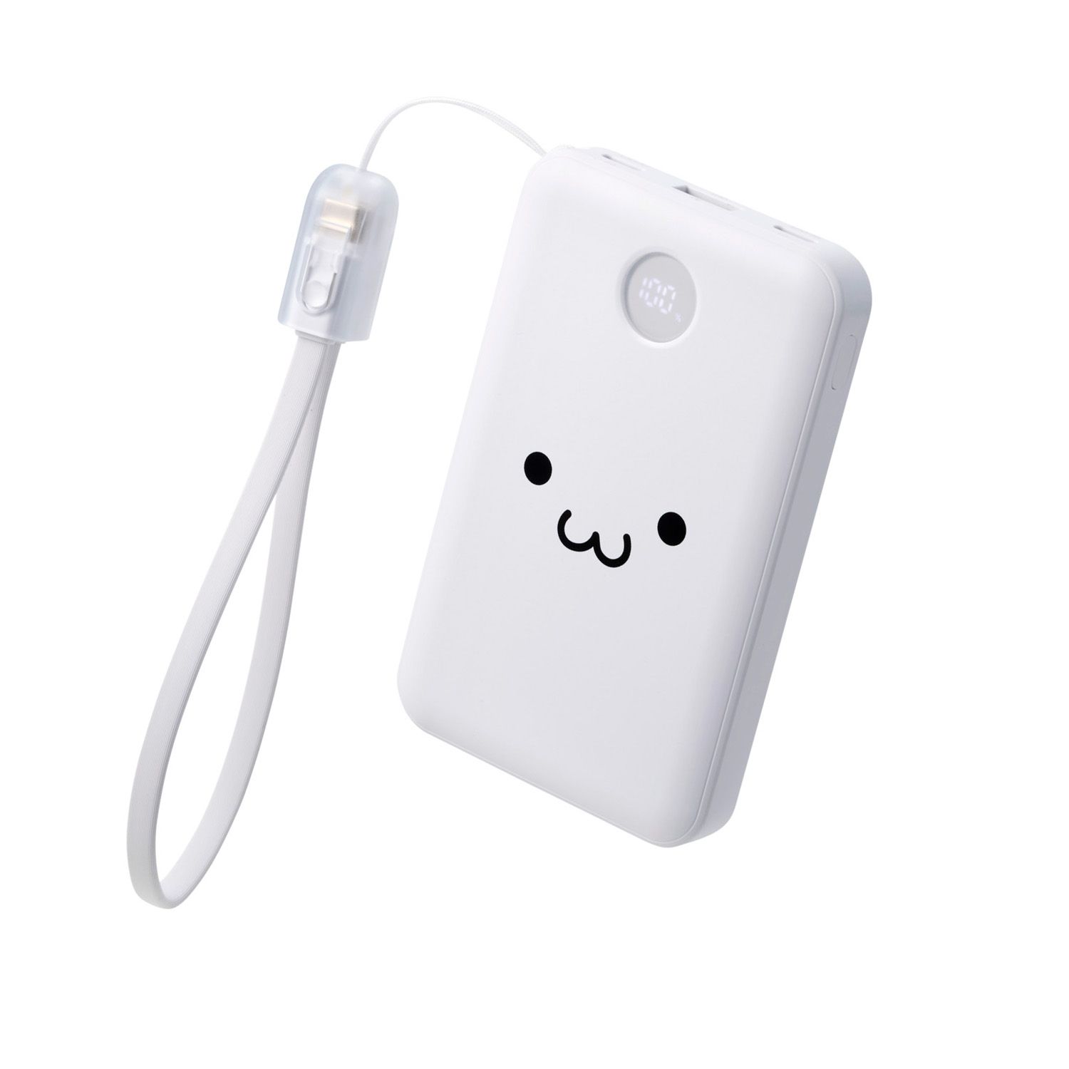 ストラップ型ケーブル付きモバイルバッテリー(10000mAh/22.5W