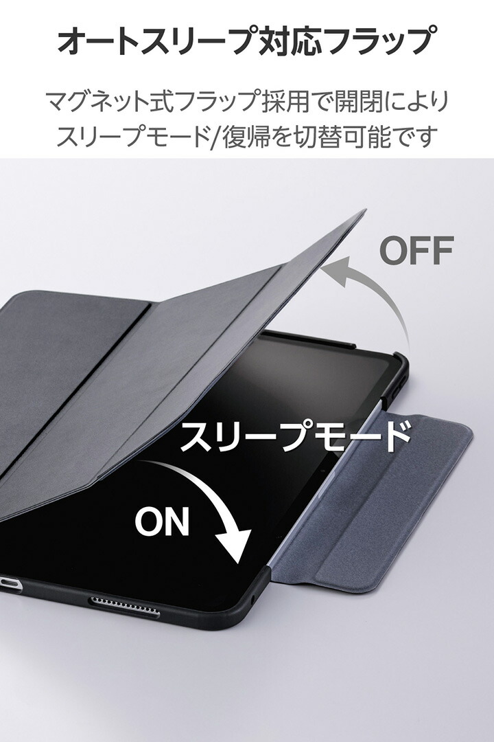 13インチiPad Pro(M5/M4) フラップケース 薄型軽量 カラーエッジ 背面