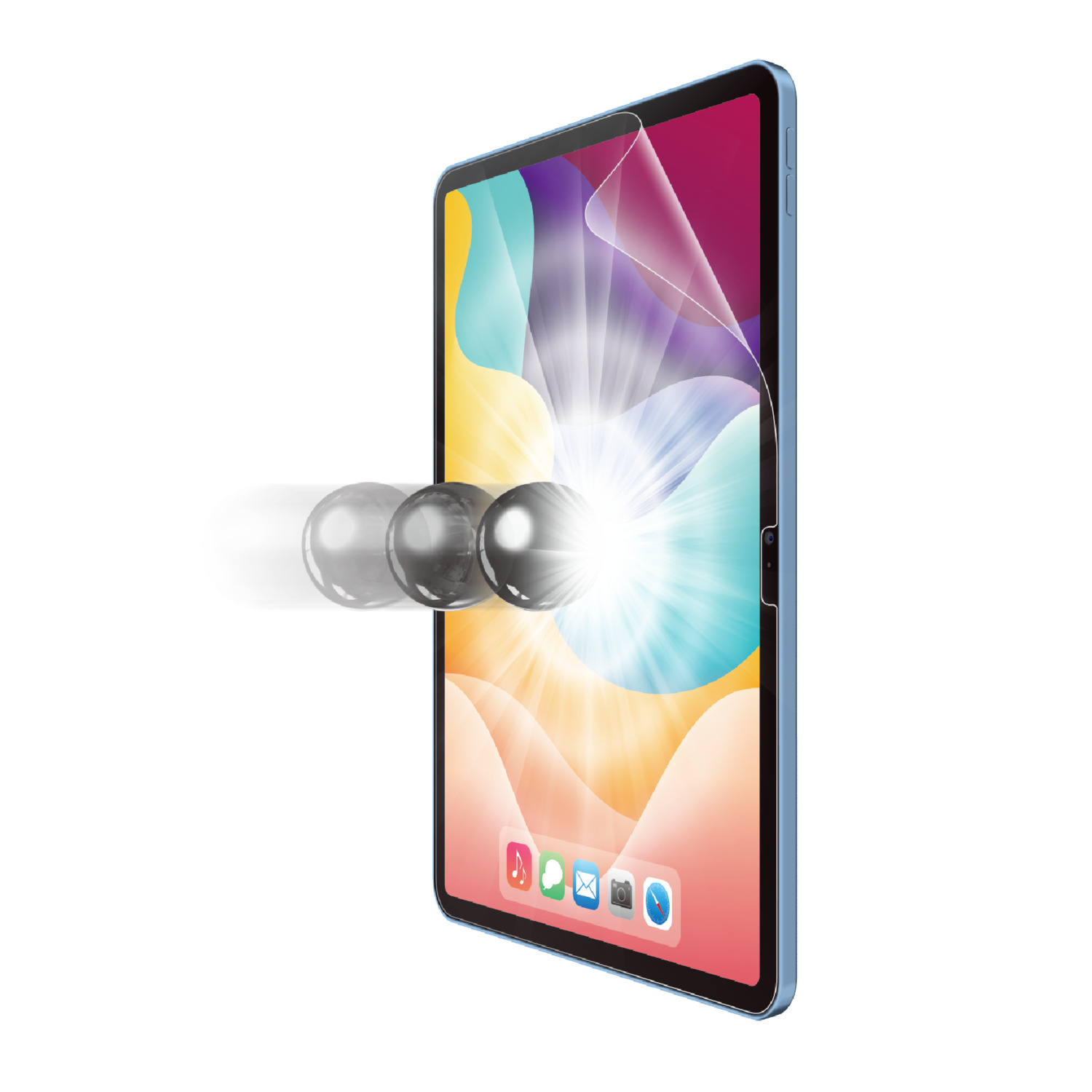 iPad(A16) (第10世代) フィルム 衝撃吸収 抗菌 高透明 | エレコム