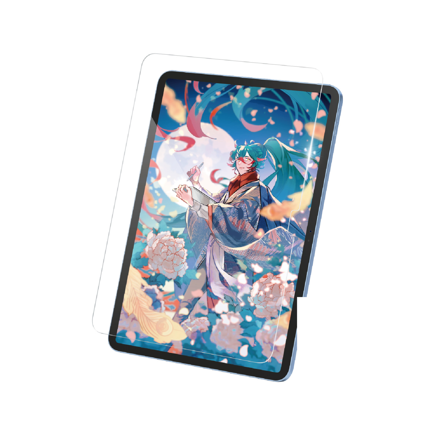 iPad(A16) (第10世代) ガラスフィルム 紙心地 ケント紙タイプ ガイド付