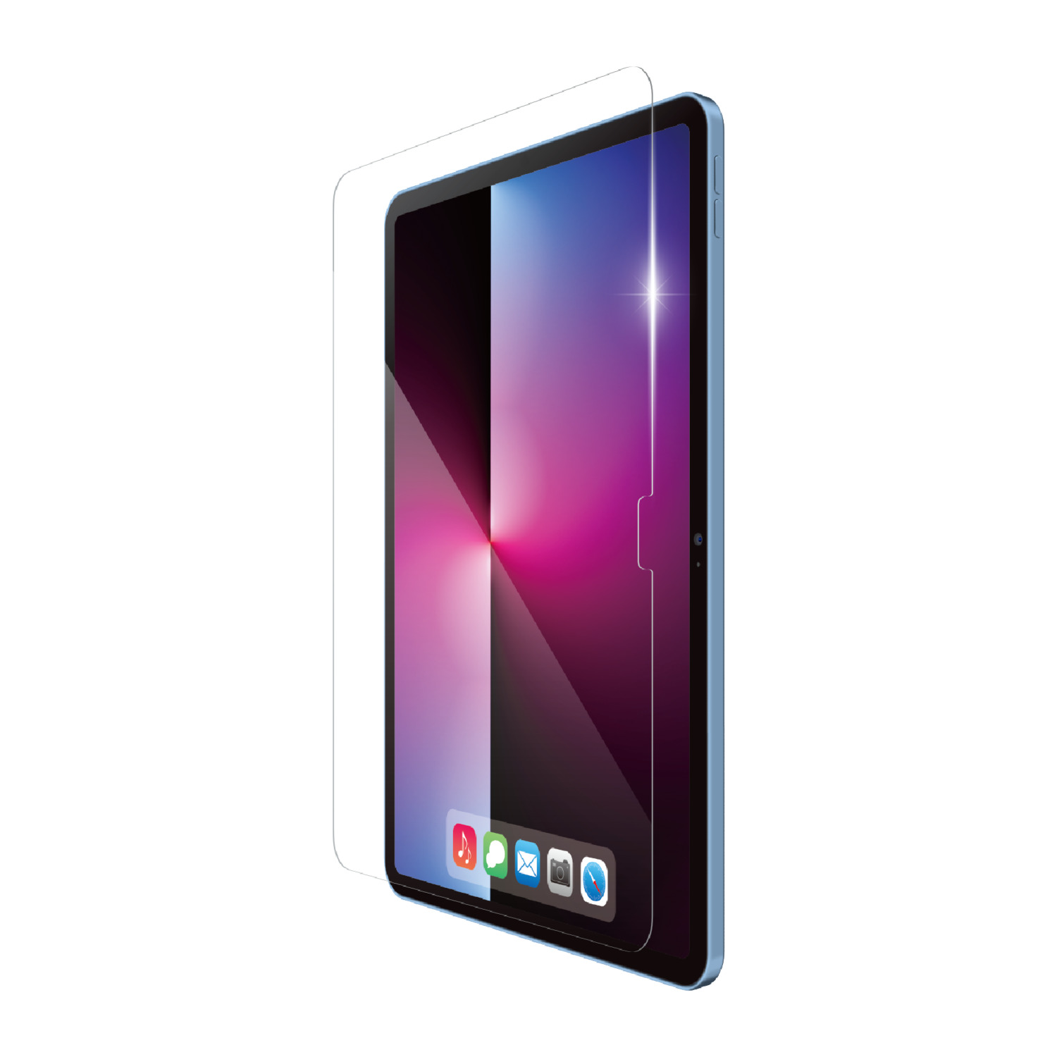 iPad(A16) (第10世代) ガラスフィルム 高透明 超簡単貼り付けツール付