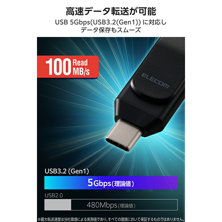 回転式USB Type-C(TM)メモリ 5Gbps | エレコムダイレクトショップ本店