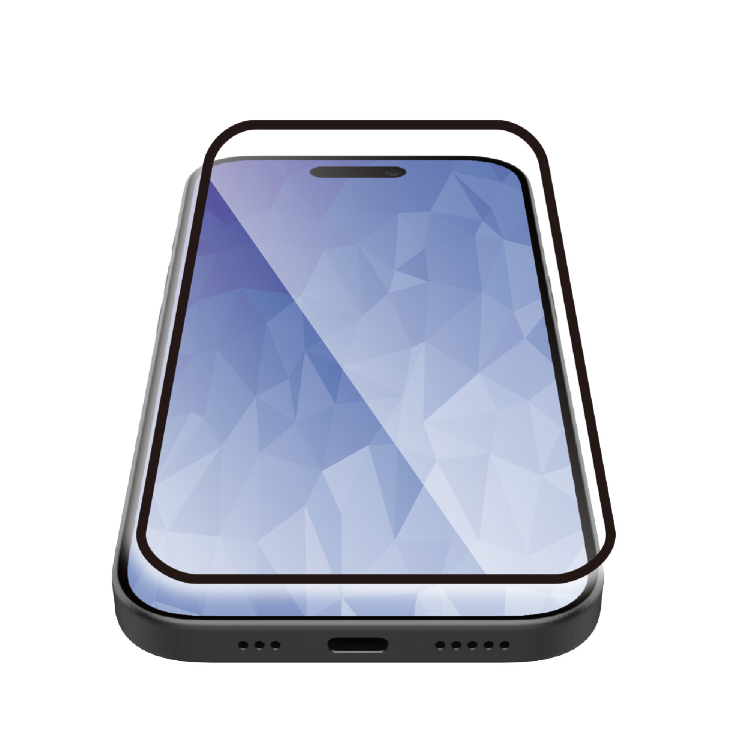 iPhone 17 ガラスフィルム フレーム付 反射防止 | エレコムダイレクト