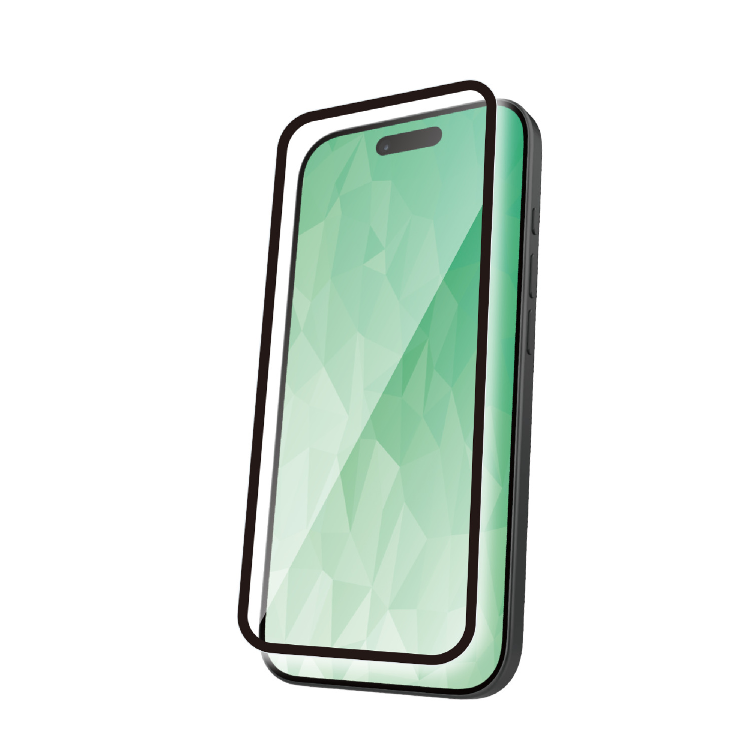 iPhone 17 ガラスフィルム フレーム付 高透明 超簡単貼付ツール