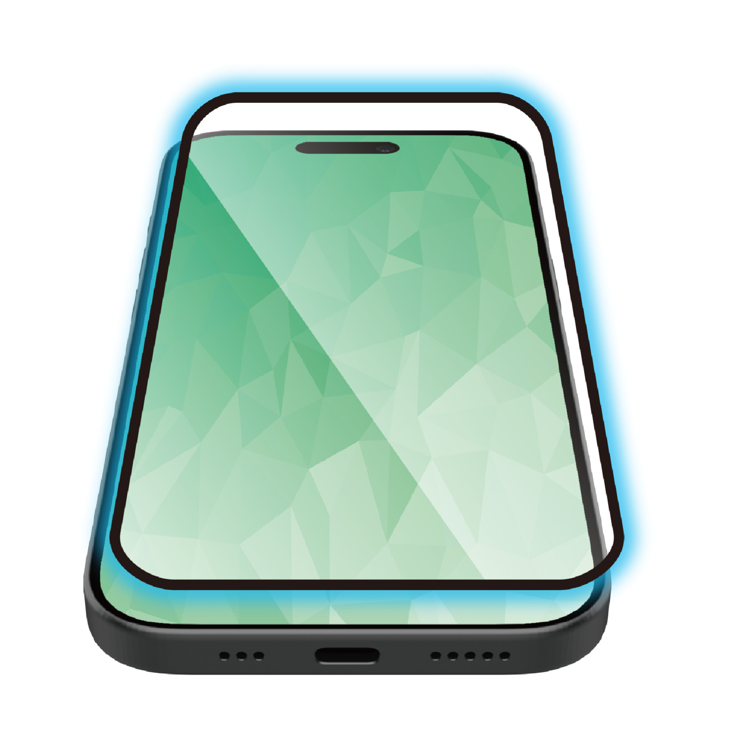 iPhone Air ガラスフィルム フレーム付 高透明 ブルーライトカット