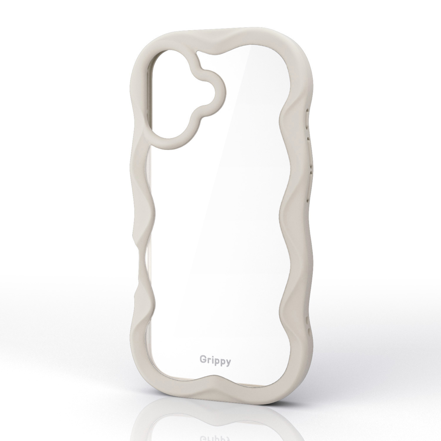 iPhone 17 Grippy ハイブリッドケース フレームカラー ウェーブ メタル