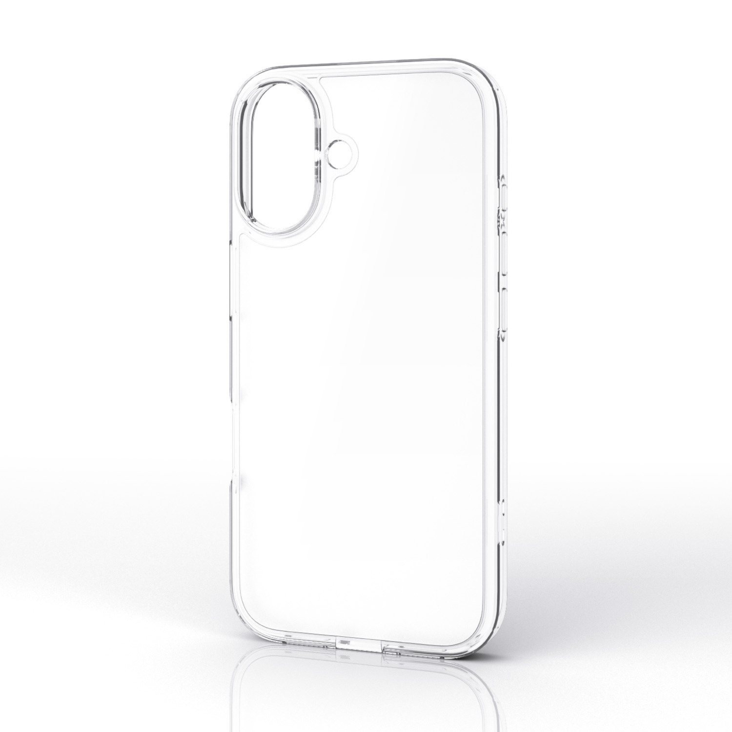 iPhone 17 ハイブリッドケース シルキークリア メタルステッカー付