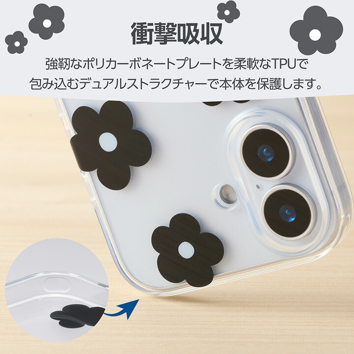 iPhone 17 ソフトケース IMLフラワー | エレコムダイレクト