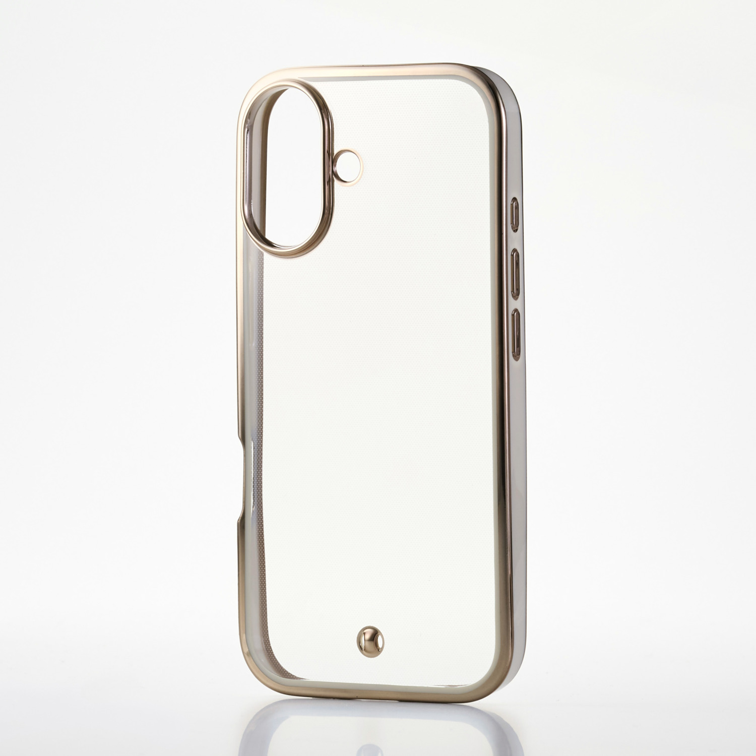 iPhone 17 ソフトケース メタリックライン メタルステッカー付