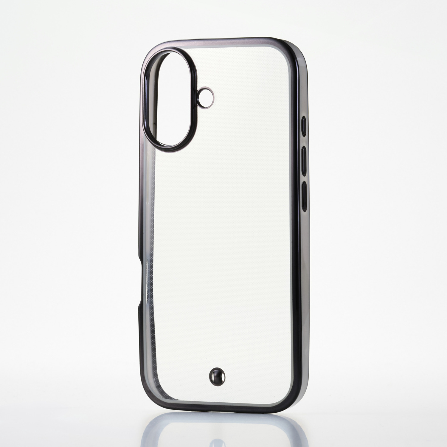 iPhone 17 ソフトケース メタリックライン メタルステッカー付