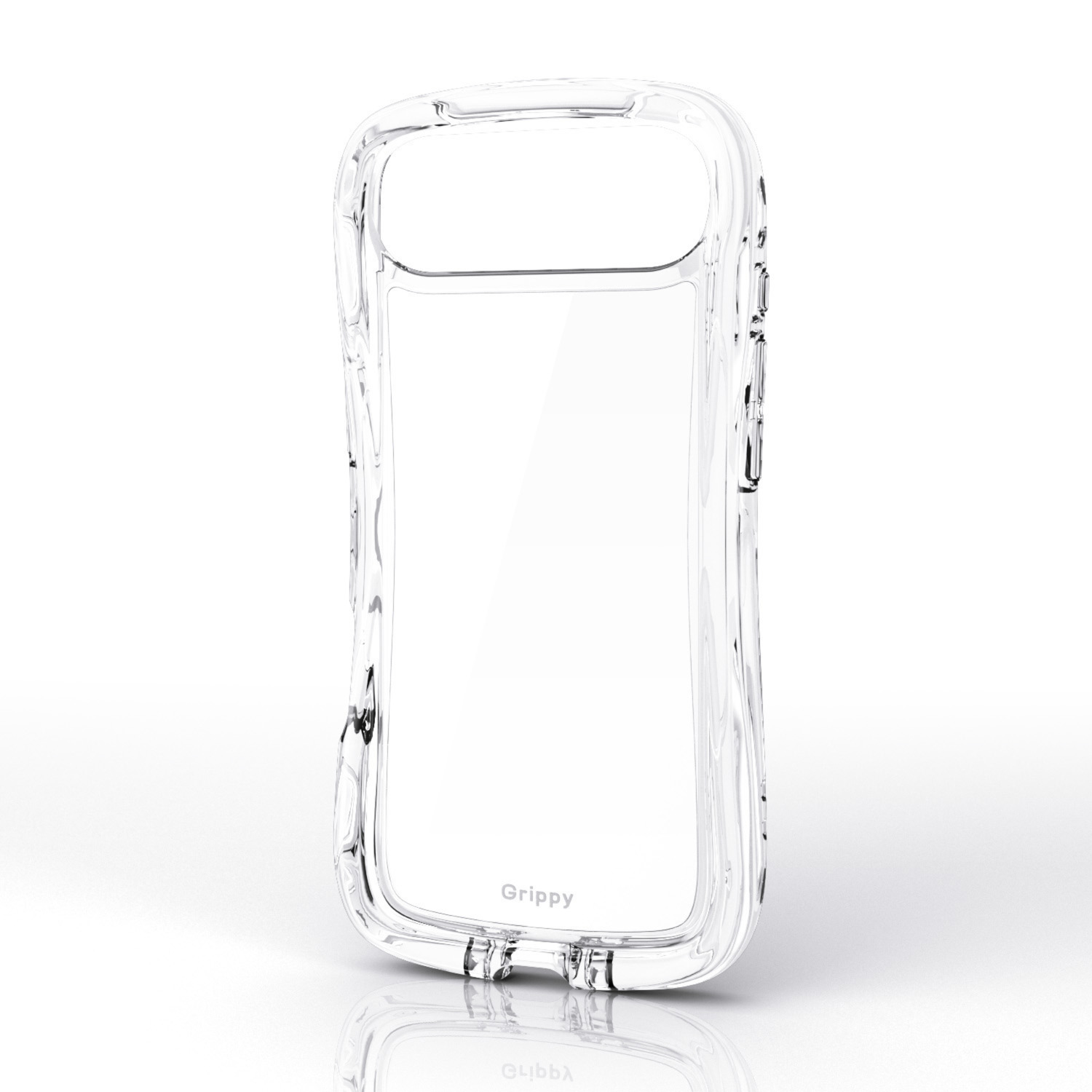 iPhone Air Grippy ハイブリッドケース オールクリア メタルステッカー