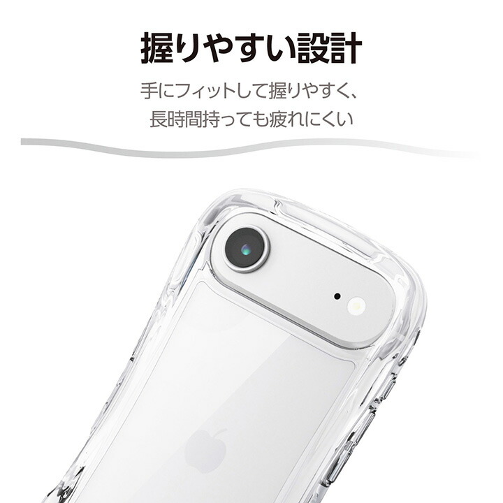 iPhone Air Grippy ハイブリッドケース オールクリア メタルステッカー