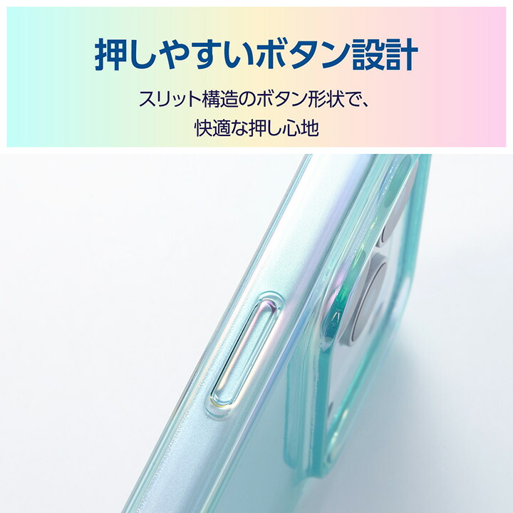 iPhone 17 Pro ソフトケース クリアオーロラ メタルステッカー付