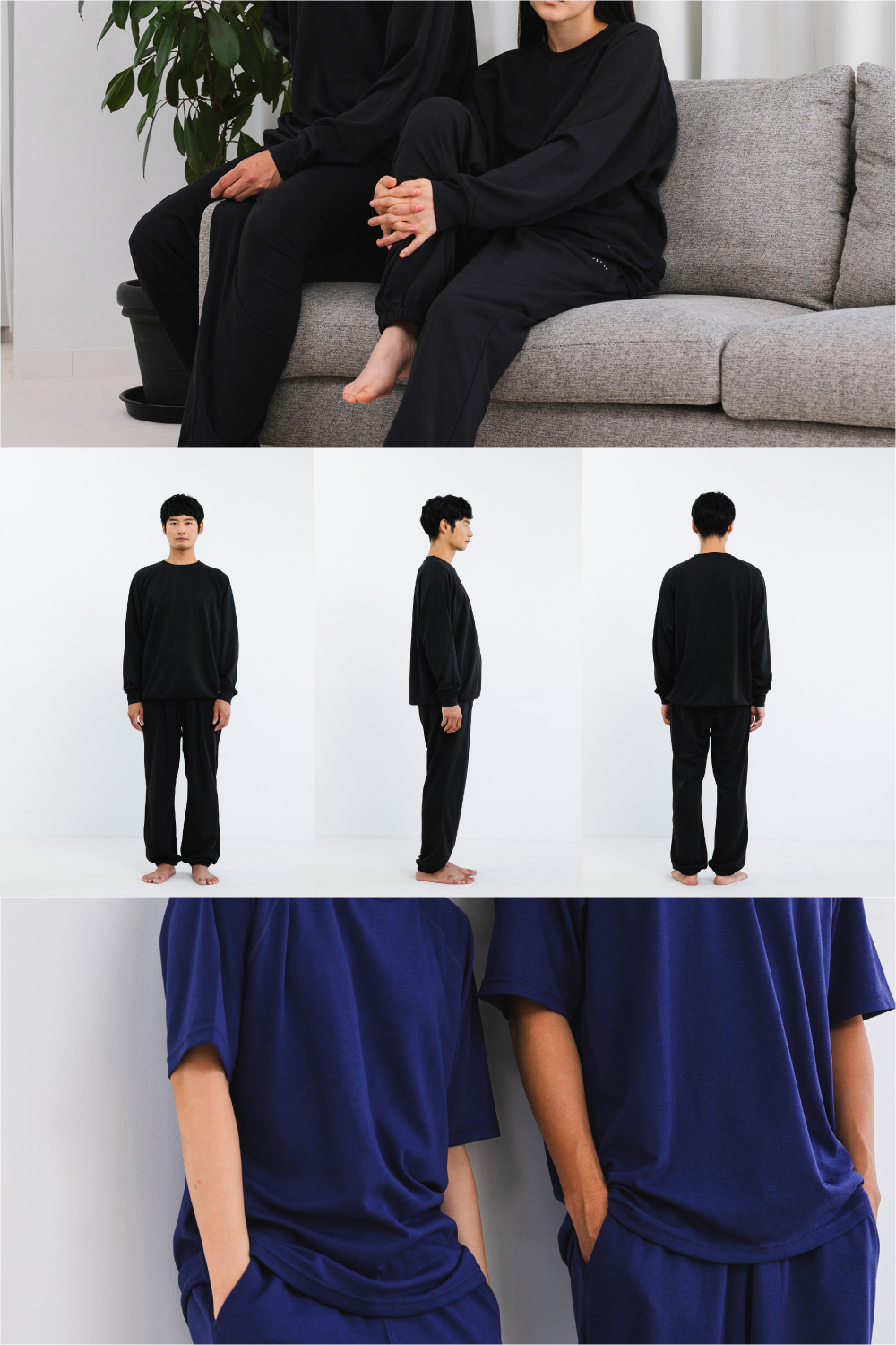 ECLEAR リカバリーウェア 長袖トップス ブラック XL | エレコム