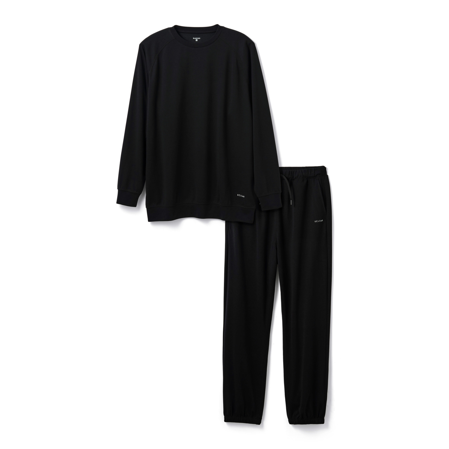 ECLEAR リカバリーウェア 長袖ロングパンツ セット ブラック XL
