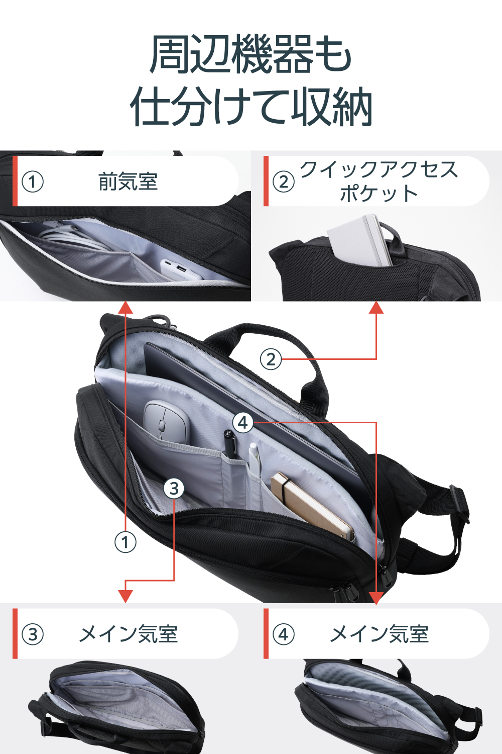 メッセンジャーバッグ 14インチ ポリエステル | エレコムダイレクト