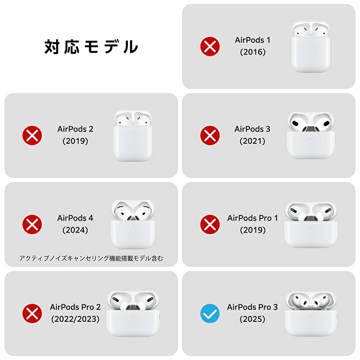 AirPods Pro 3 ZEROSHOCK Lock ハイブリッドケース | エレコム
