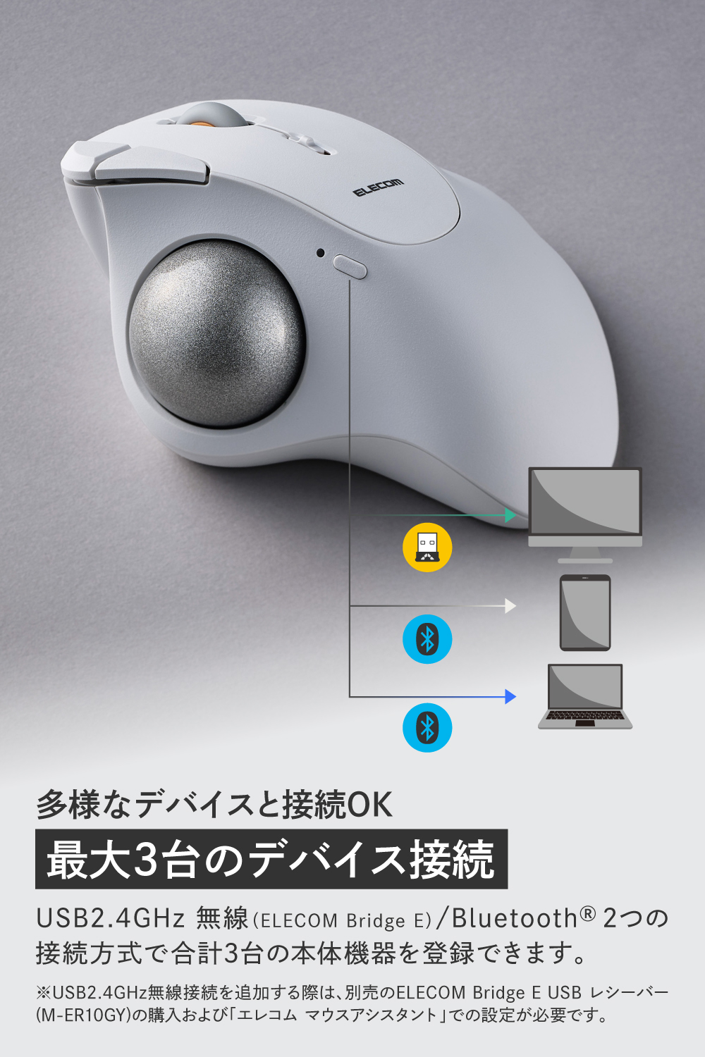 トラックボール“IST PLUS”(親指操作タイプ)ボールローラー | エレコム