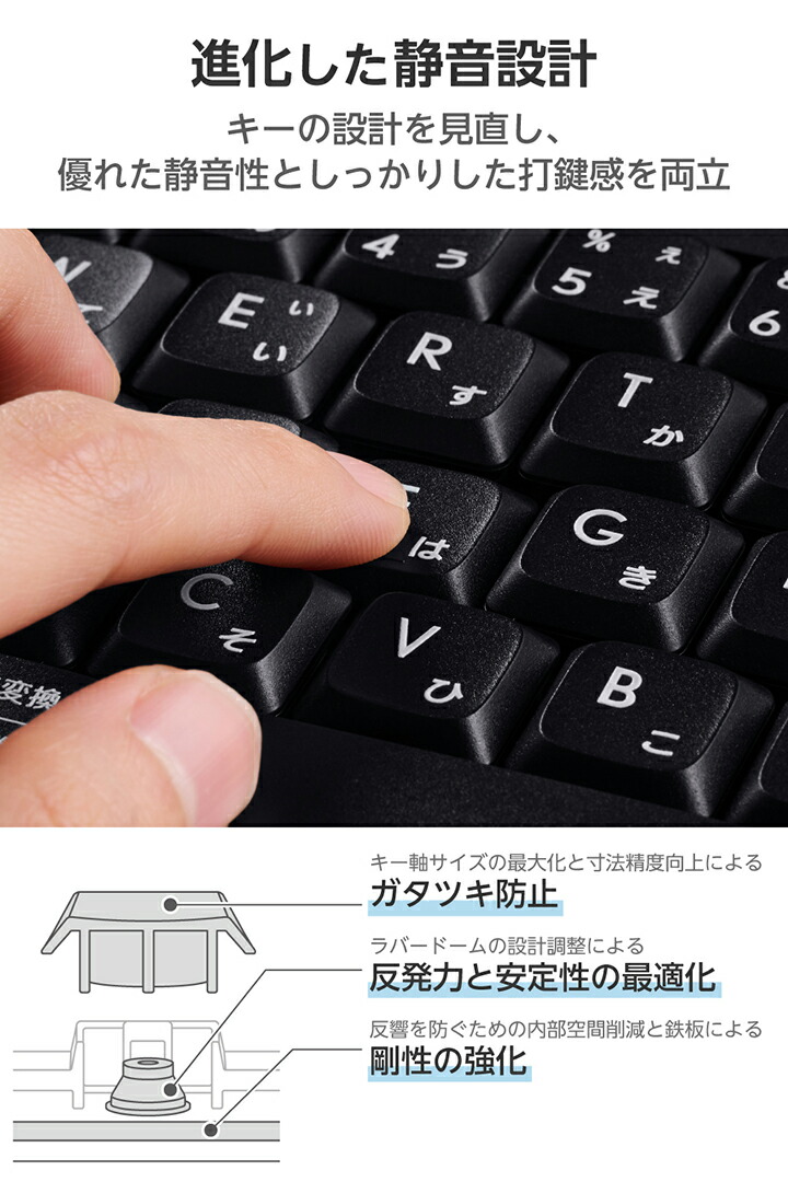 2.4GHz静音フルキーボード | エレコムダイレクトショップ本店はPC周辺