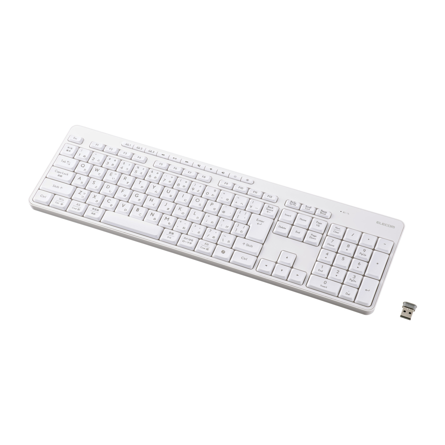 USB無線 & Bluetooth(R) 静音フルキーボード | エレコムダイレクト