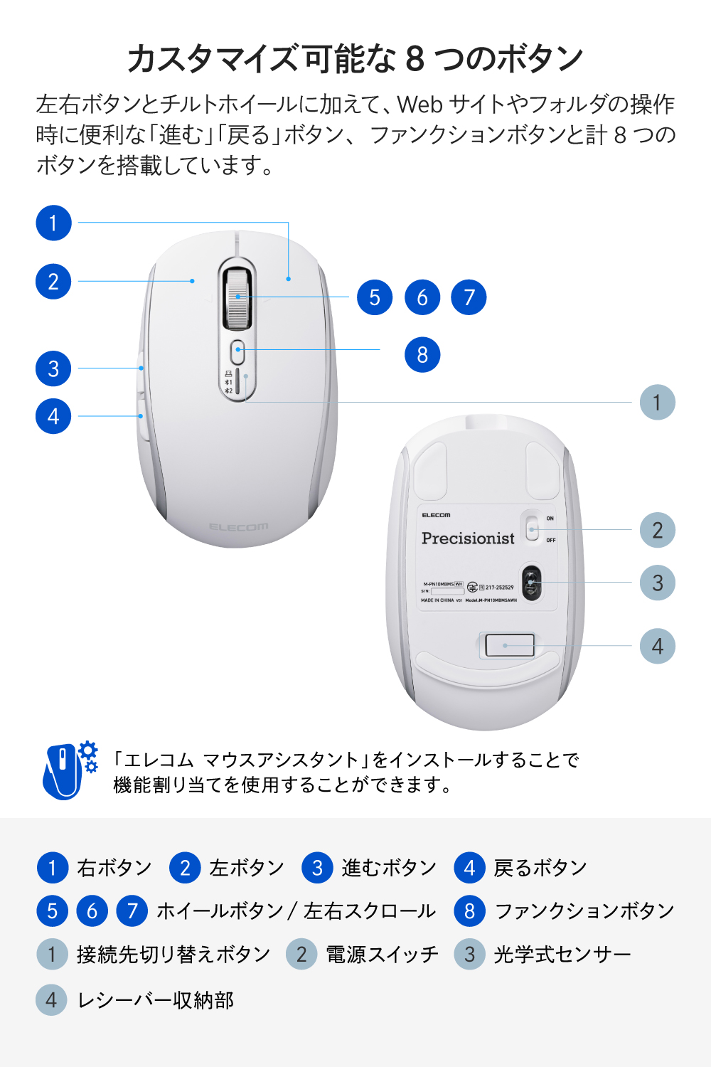 マウス 高解像度 MB15B5M8S2W Windows11/office マウス 高解像度 MB15B5M8S2W Windows11/office マウス 高解像度