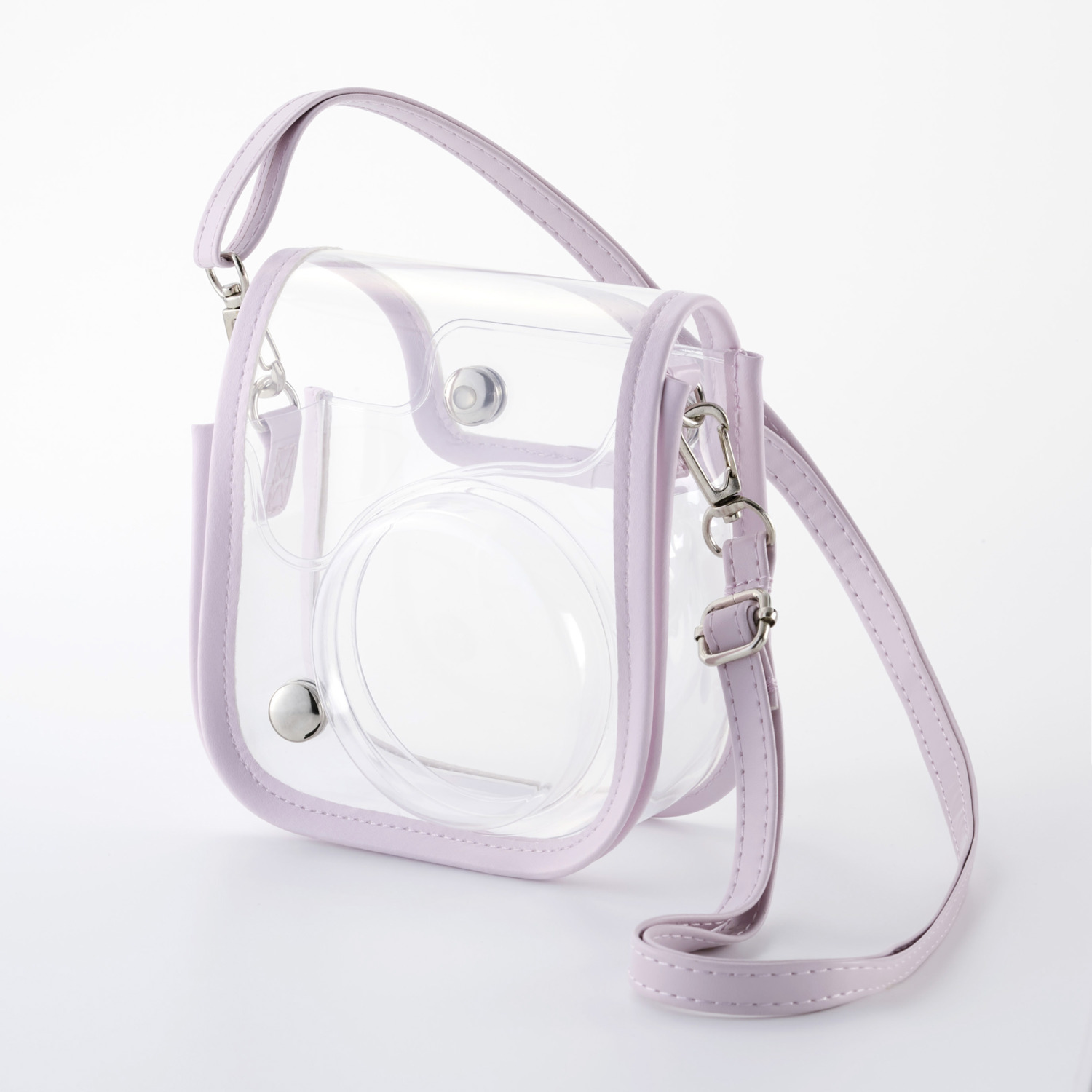 instax mini 12用(チェキ) カメラケース/クリア/ピンク | エレコム