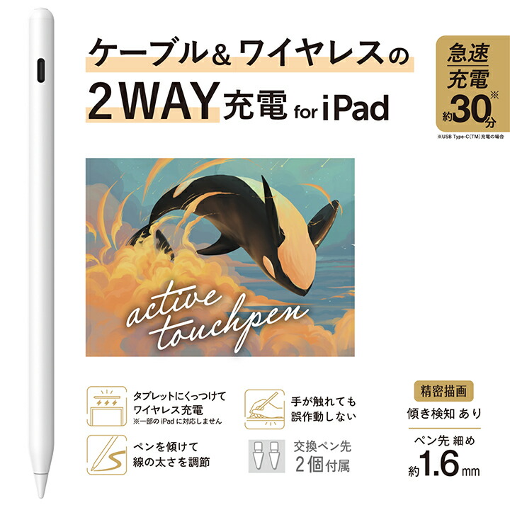 iPad用アクティブタッチペン | エレコムダイレクトショップ本店はPC