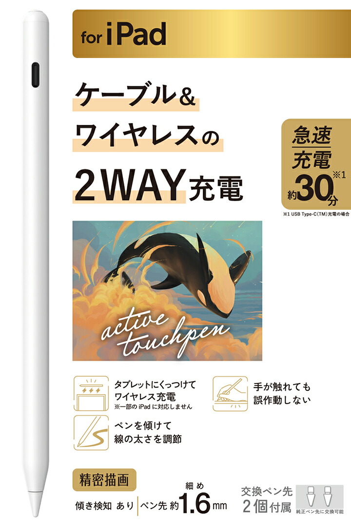 iPad用アクティブタッチペン | エレコムダイレクトショップ本店はPC