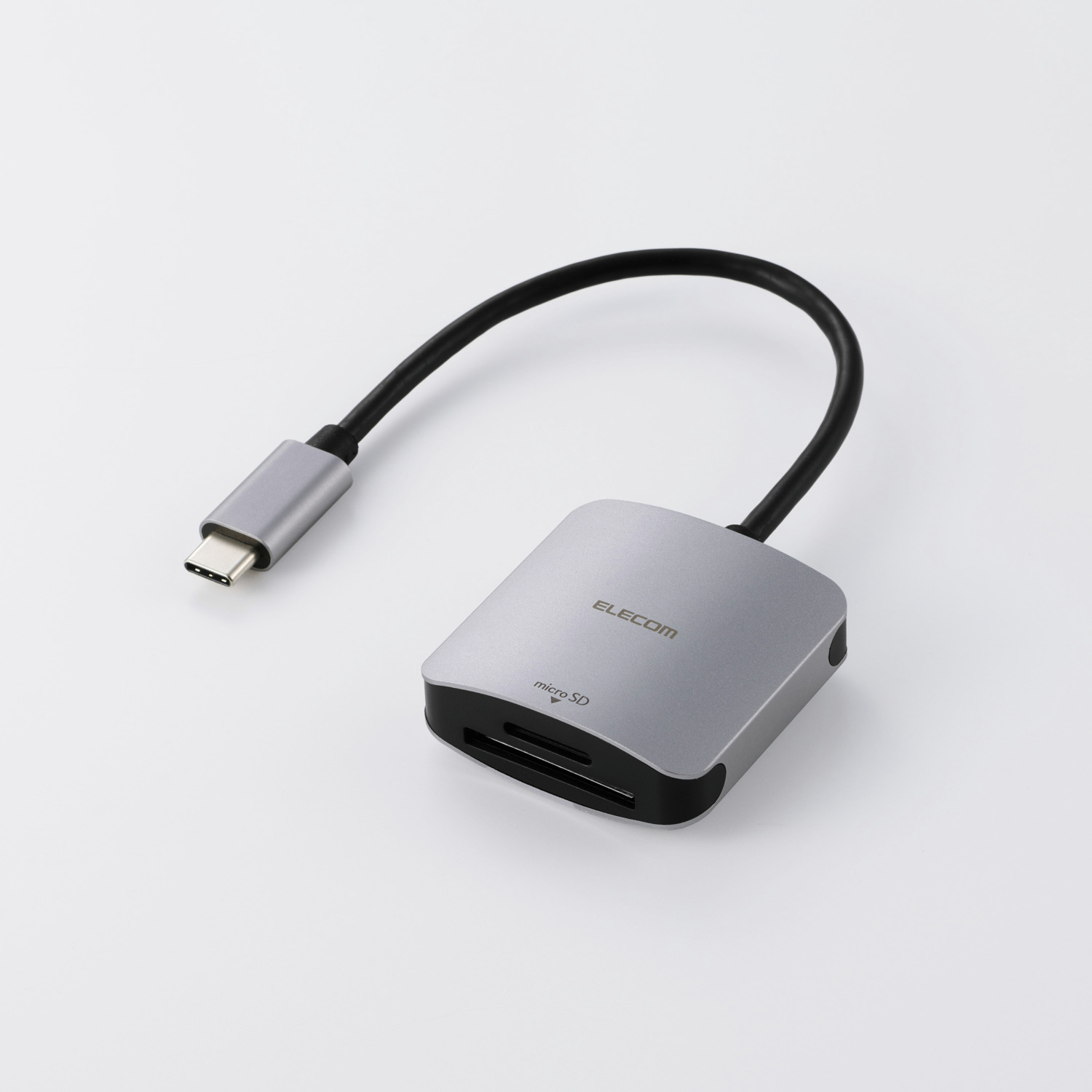 USB Type-C接続ケーブル付きメモリーカードリーダー(UHS-II