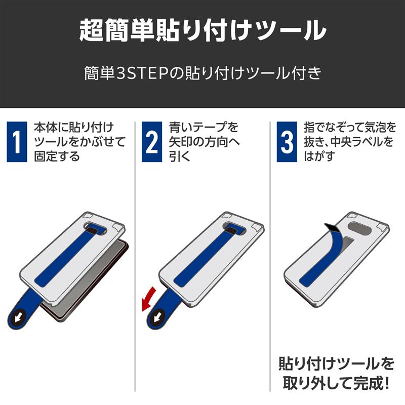 Xperia 10 VII ガラスフィルム フレーム付き 高透明 超簡単貼付ツール