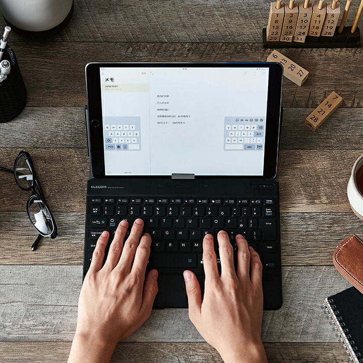 Bluetoothタブレットケース付き充電式ミニキーボード | エレコム