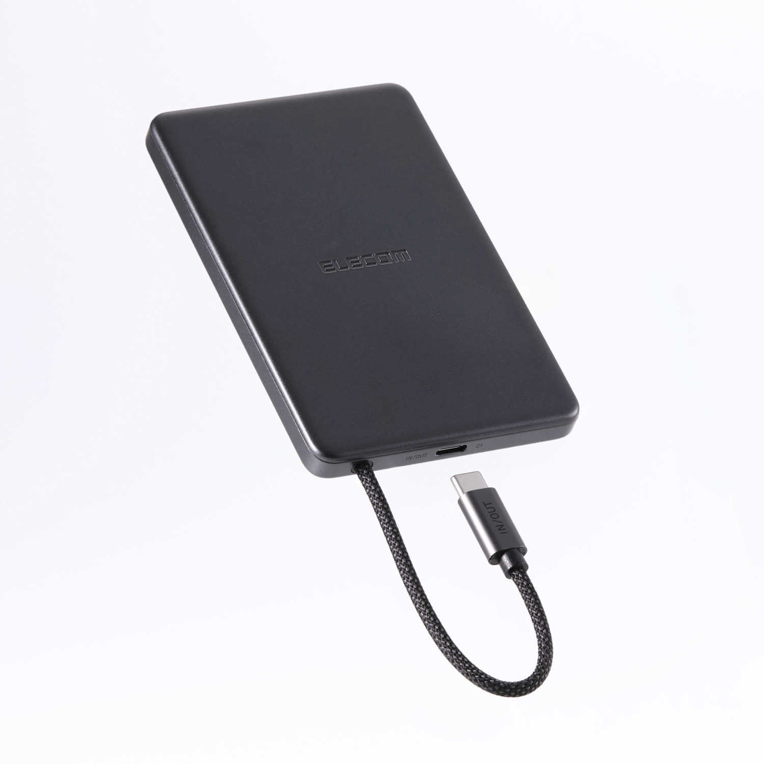 ケーブル一体型 半固体モバイルバッテリー(5000mAh/20W) | エレコム