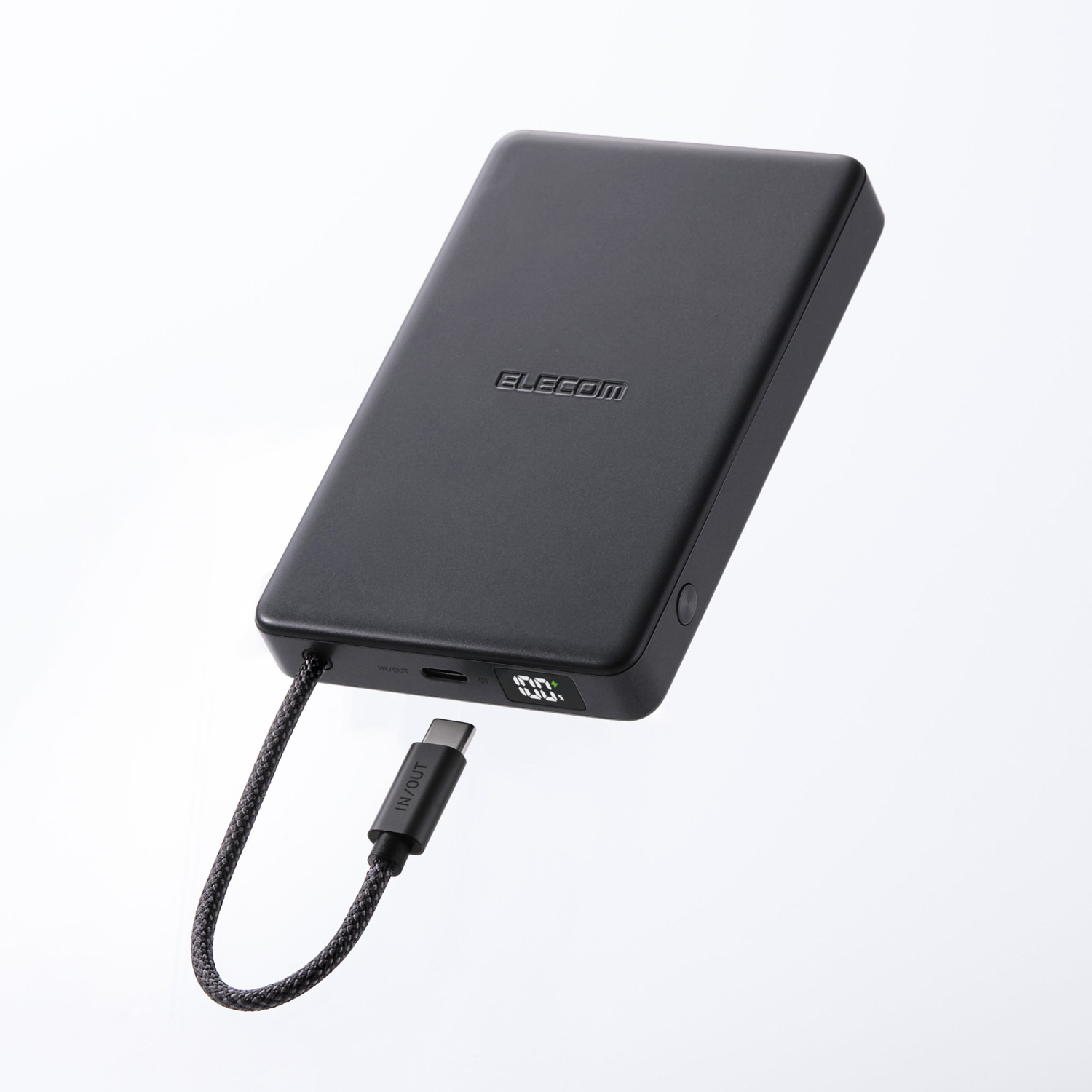 ケーブル一体型 半固体モバイルバッテリー(10000mAh/30W) | エレコム