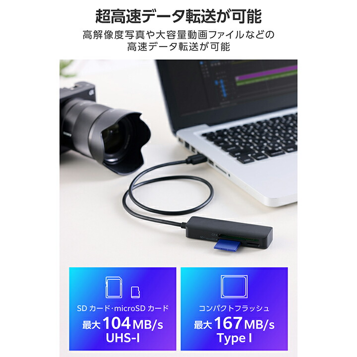 USB-Aケーブル付き メモリーカードリーダー | エレコムダイレクト