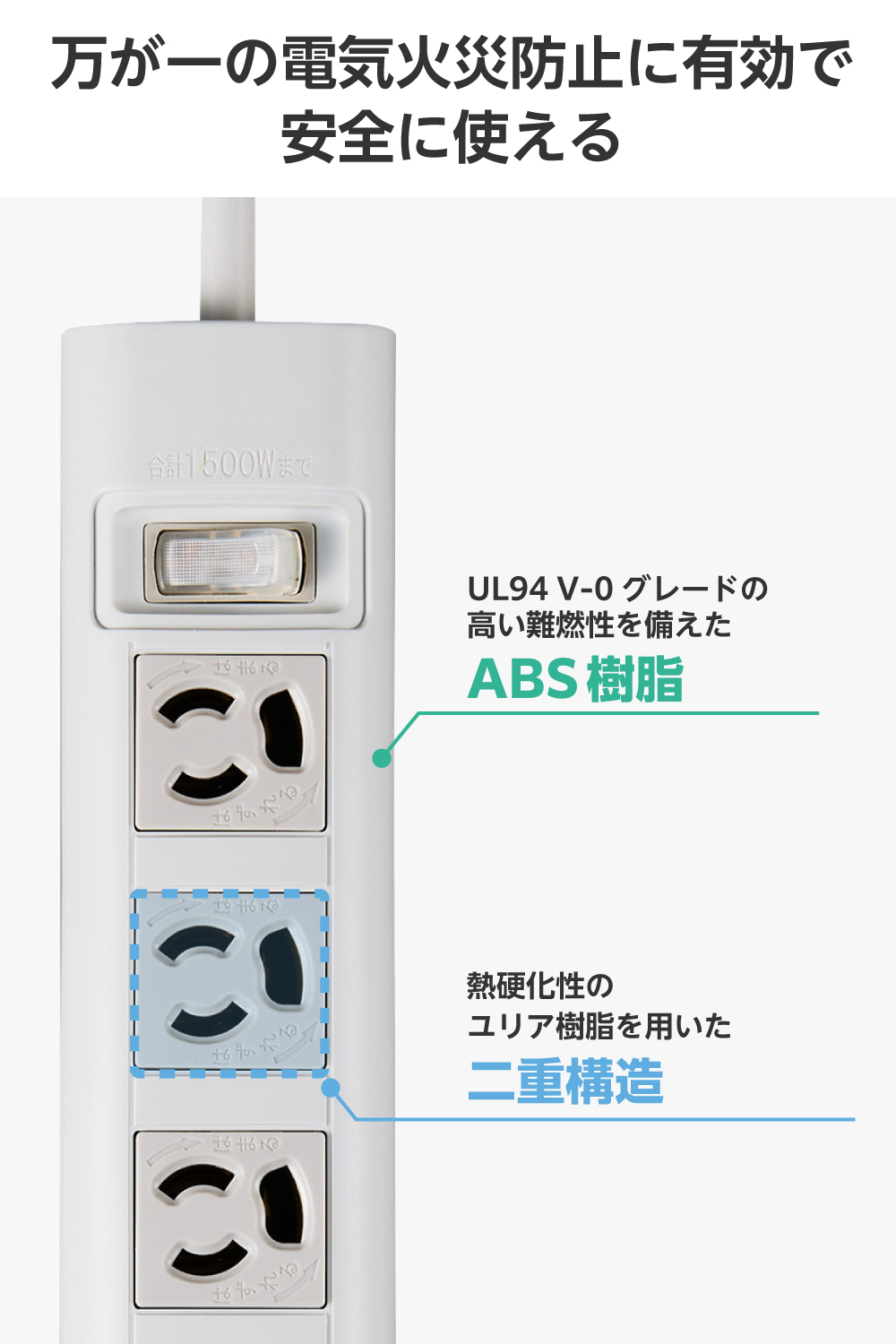 3ピン抜け止め10口タップ | エレコムダイレクトショップ本店はPC周辺