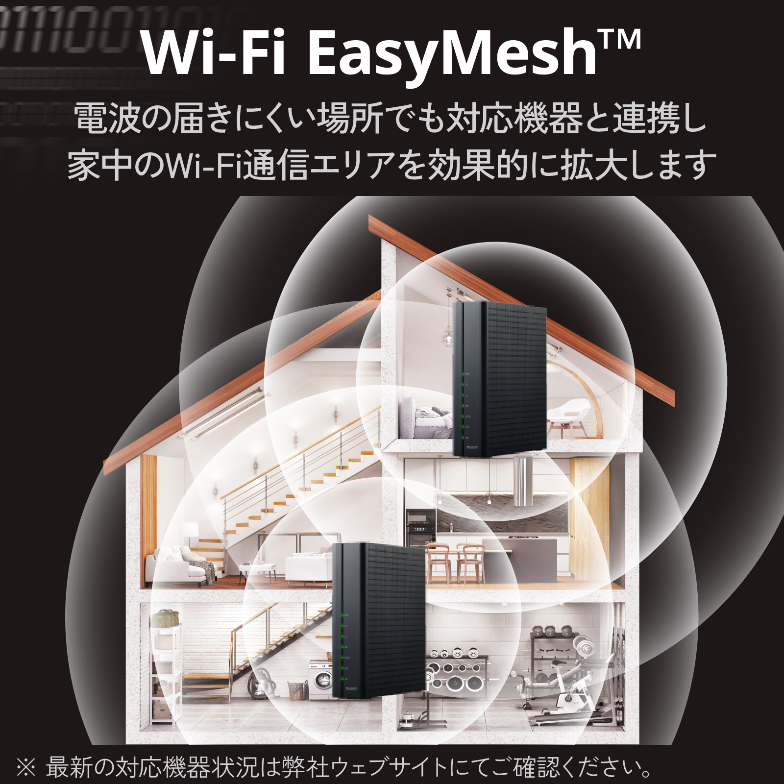 エレコム WiFi 7 10G EasyMesh WRC-BE100XS-BA Wi-Fi 7 5765+2882+1376Mbps 10Gルーター | エレコムダイレクト