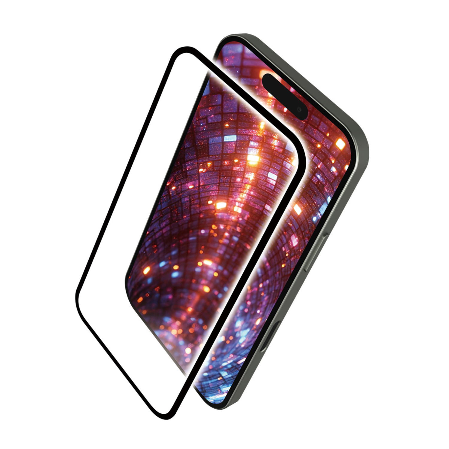 iPhone 17 ガラスフィルム フレーム付き 二次強化 高透明 | エレコム