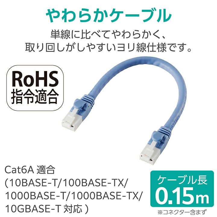 Cat6A LANケーブル(スタンダード・ツメ折れ防止) | エレコムダイレクト
