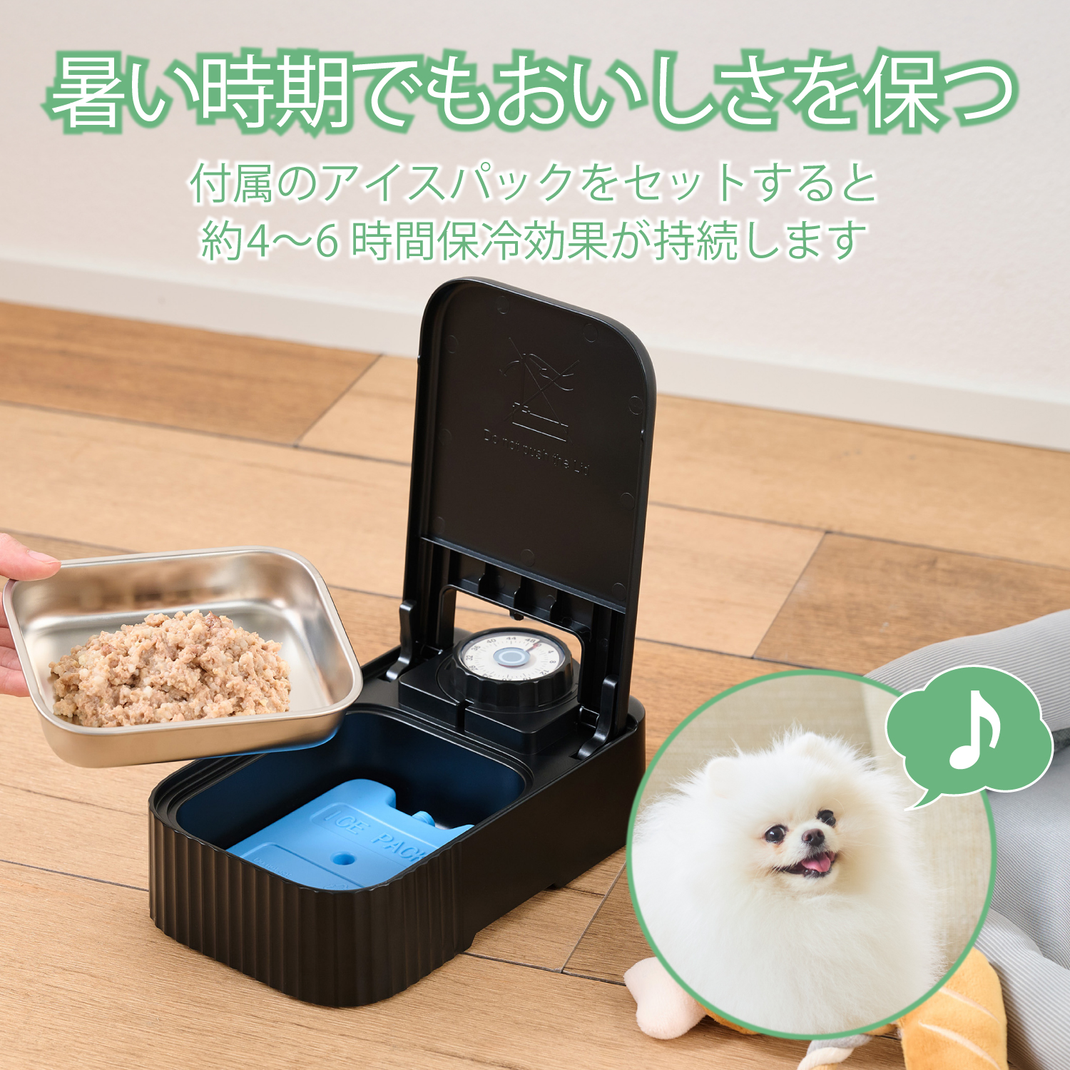 ダイヤルタイマー式自動給餌器 ウェットフード対応 | エレコム