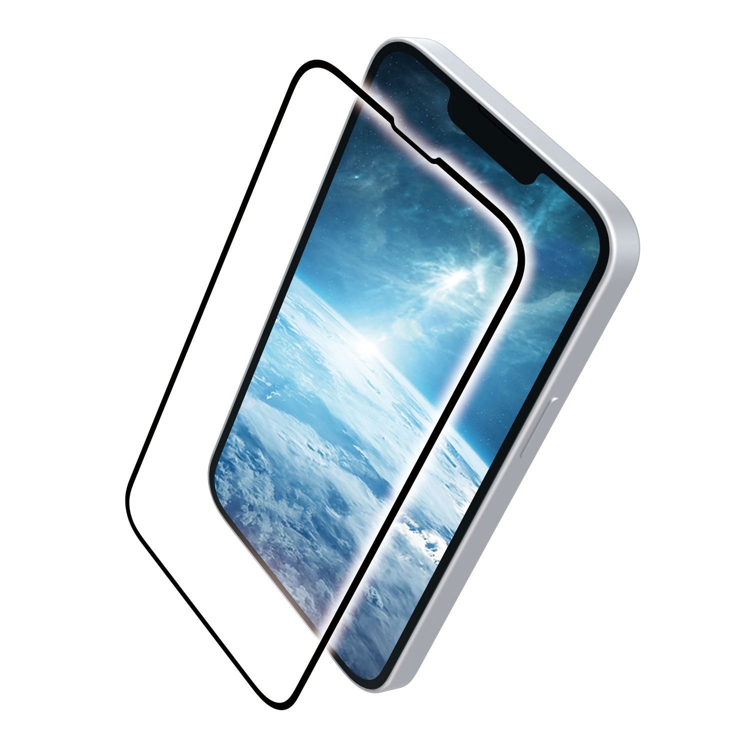 iPhone 17e/16e ガラスフィルム フレーム付 高透明 BLカット 超簡単