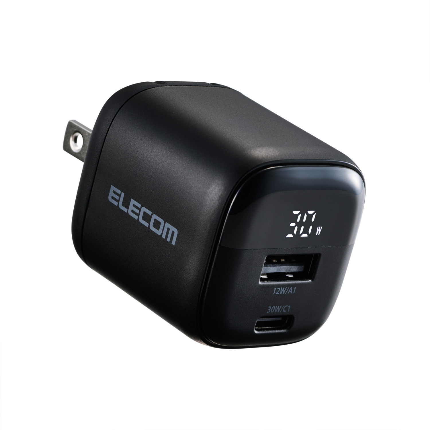 電力ディスプレイ付き AC充電器 (30W/C×1+A×1) | エレコムダイレクト