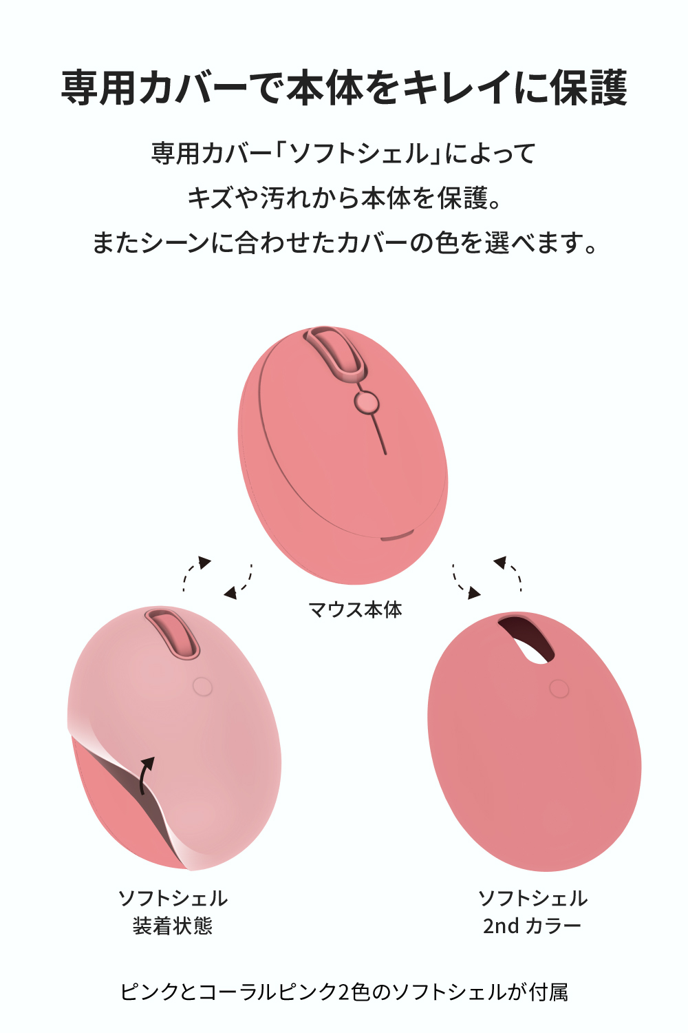 EGG MOUSE Bluetooth(R) 静音マウス[4ボタン］ | エレコムダイレクト