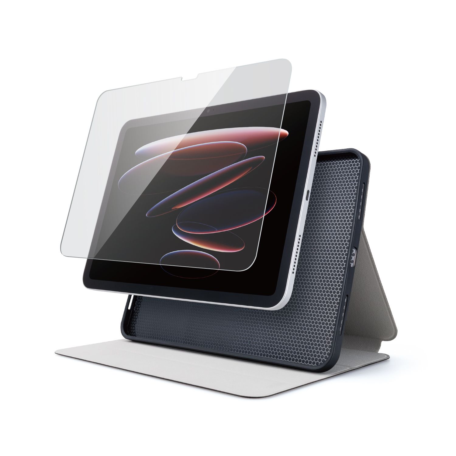 iPad(A16/第10世代) スターターキット ガラスフィルム 衝撃吸収ケース