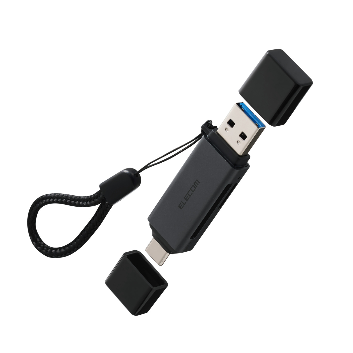USB Type-C(TM)&USB-A接続 直挿しメモリーカードリーダー(UHS-I