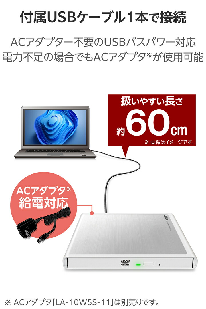 USB-A ポータブルDVDドライブ(再生/編集/書き込み) | エレコム