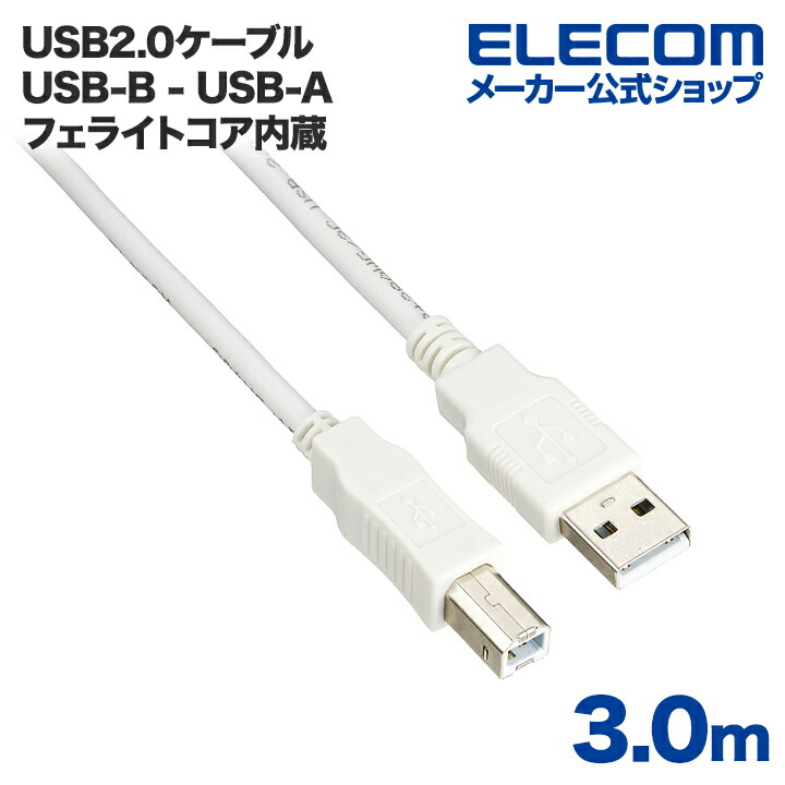 フェライト内蔵USBケーブル：USB2-FS3