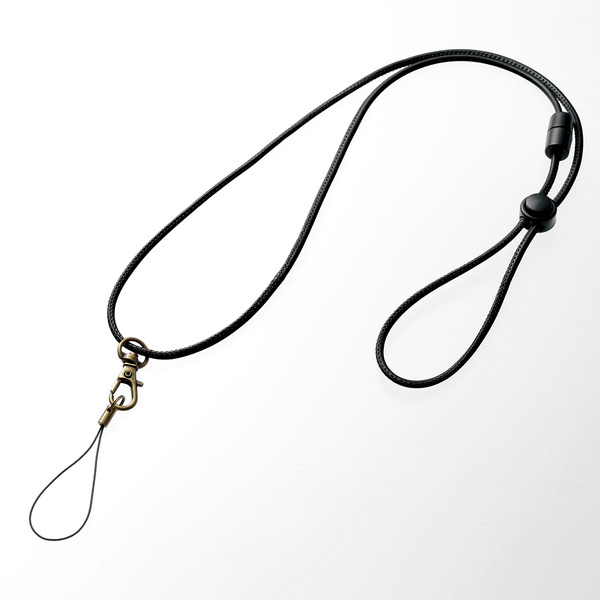 ✨ネックストラップ スマホストラップ 携帯ストラップ ブラック 黒 スマートフォン用ネックストラップ(細紐タイプ) | エレコムダイレクト