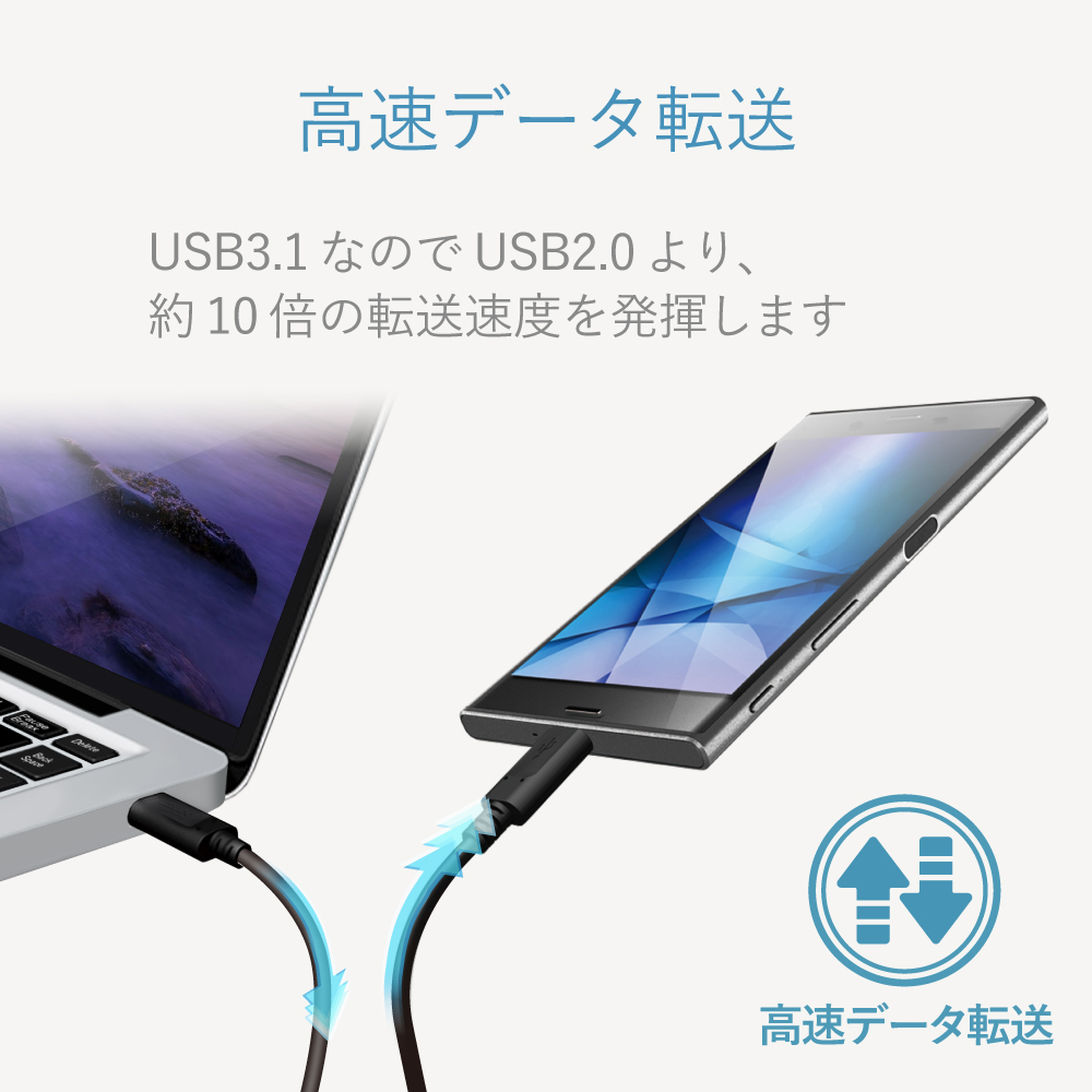 【新品】エレコム MPA-CC13A20NBK USBケーブルx10本セット USB3.1ケーブル(C-C、USB PD対応) | エレコムダイレクトショップ本店は