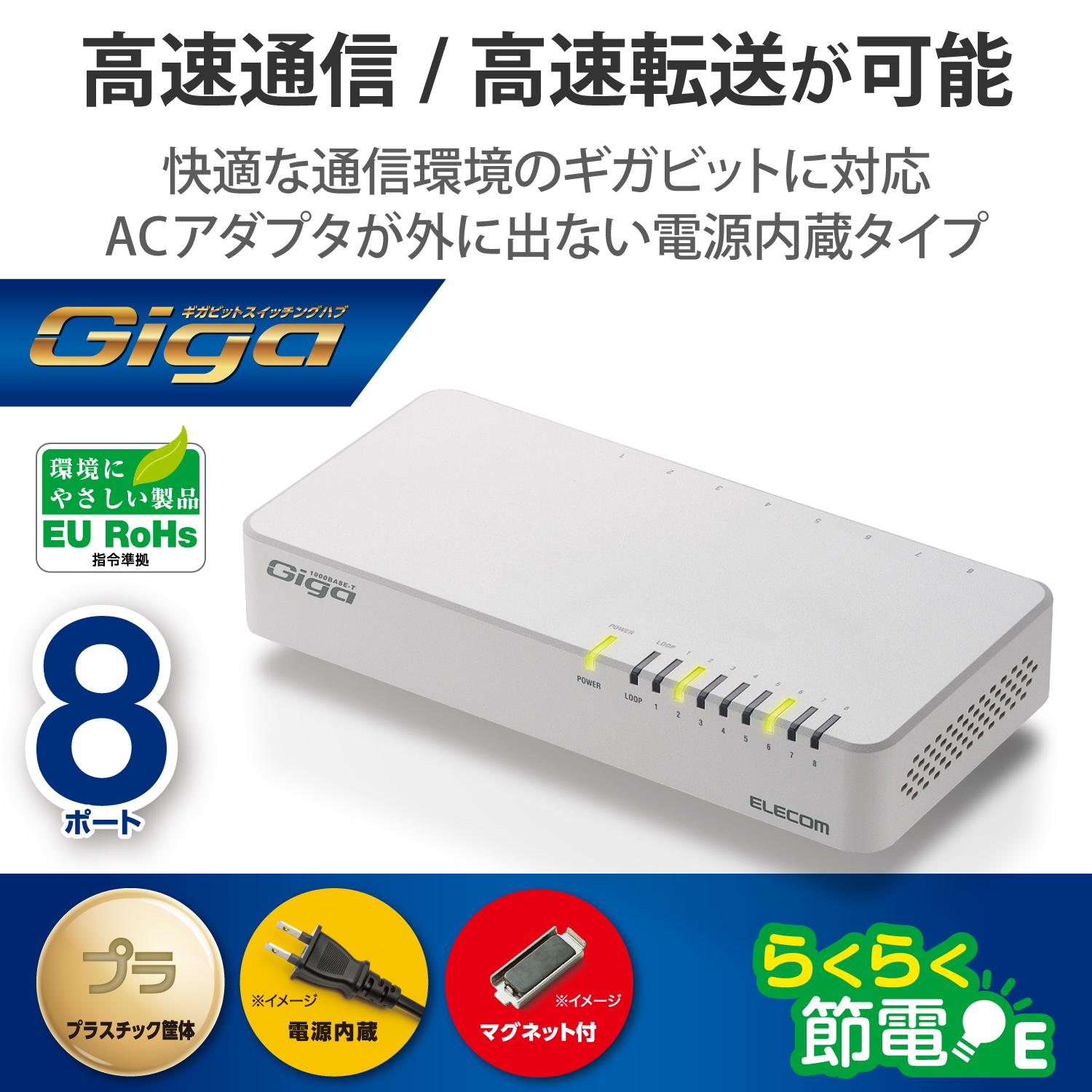 1000BASE-T対応スイッチングハブ | エレコムダイレクトショップ本店は